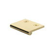 This is an image of a Heritage Brass - EP Edge Pull Cabinet Handle 50mm Polished Brass Finish, ep50-38-pb that is available to order from T.H Wiggans Ironmongery in Kendal.