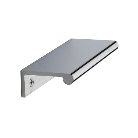 This is an image of a Heritage Brass - EPR Edge Pull Cabinet Handle 100mm Polished Chrome Finish, epr100-40-pc that is available to order from T.H Wiggans Ironmongery in Kendal.