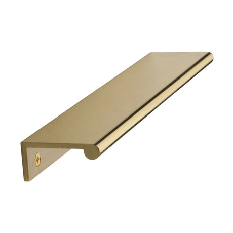 This is an image of a Heritage Brass - EPR Edge Pull Cabinet Handle 200mm Polished Brass Finish, epr200-40-pb that is available to order from T.H Wiggans Ironmongery in Kendal.