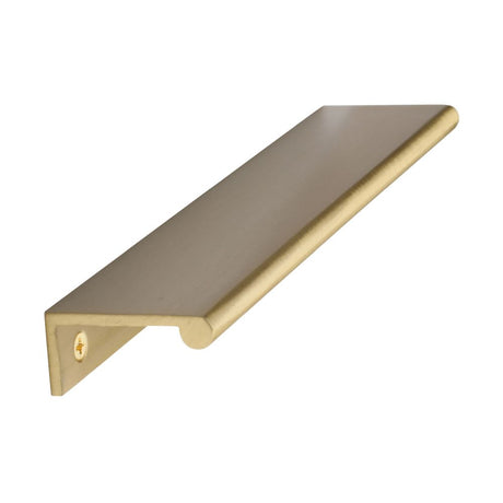 This is an image of a Heritage Brass - EPR Edge Pull Cabinet Handle 200mm Satin Brass Finish, epr200-40-sb that is available to order from T.H Wiggans Ironmongery in Kendal.