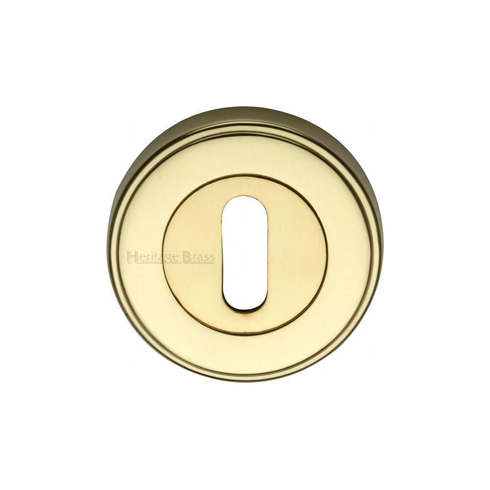 This is an image of a Heritage Brass - Key Escutcheon Polished Brass Finish, erd7000-pb that is available to order from T.H Wiggans Ironmongery in Kendal.