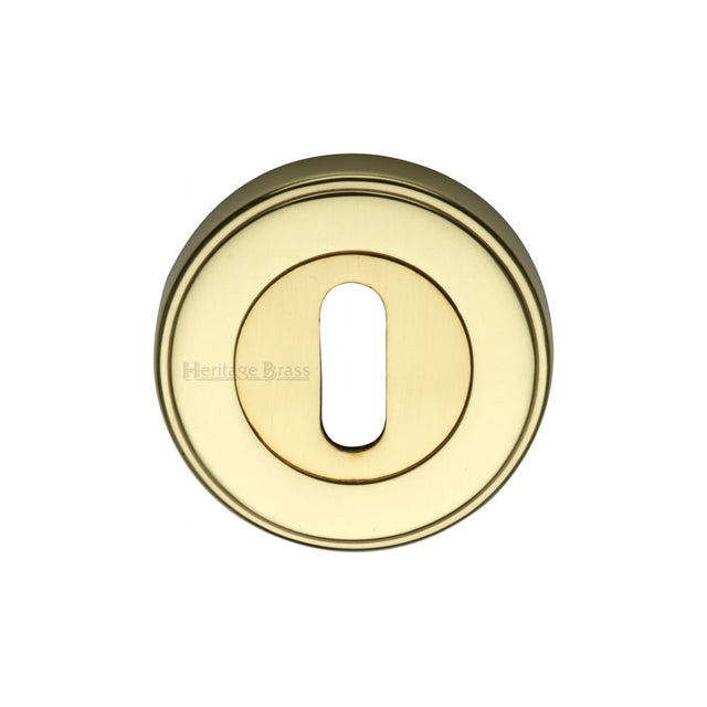 This is an image of a Heritage Brass - Key Escutcheon Polished Brass Finish, erd7000-pb that is available to order from T.H Wiggans Ironmongery in Kendal.