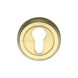 This is an image of a Heritage Brass - Euro Profile Cylinder Escutcheon Polished Brass Finish, erd7020-pb that is available to order from T.H Wiggans Ironmongery in Kendal.