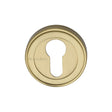 This is an image of a Heritage Brass - Euro Profile Cylinder Escutcheon Satin Brass Finish, erd7020-sb that is available to order from T.H Wiggans Ironmongery in Kendal.