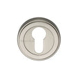 This is an image of a Heritage Brass - Euro Profile Cylinder Escutcheon Satin Nickel Finish, erd7020-sn that is available to order from T.H Wiggans Ironmongery in Kendal.