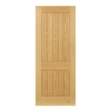 This is an image of Deanta Ely Prefinished Oak 2 Panel Doors available to order from T.H. Wiggans Ironmongery in Kendal