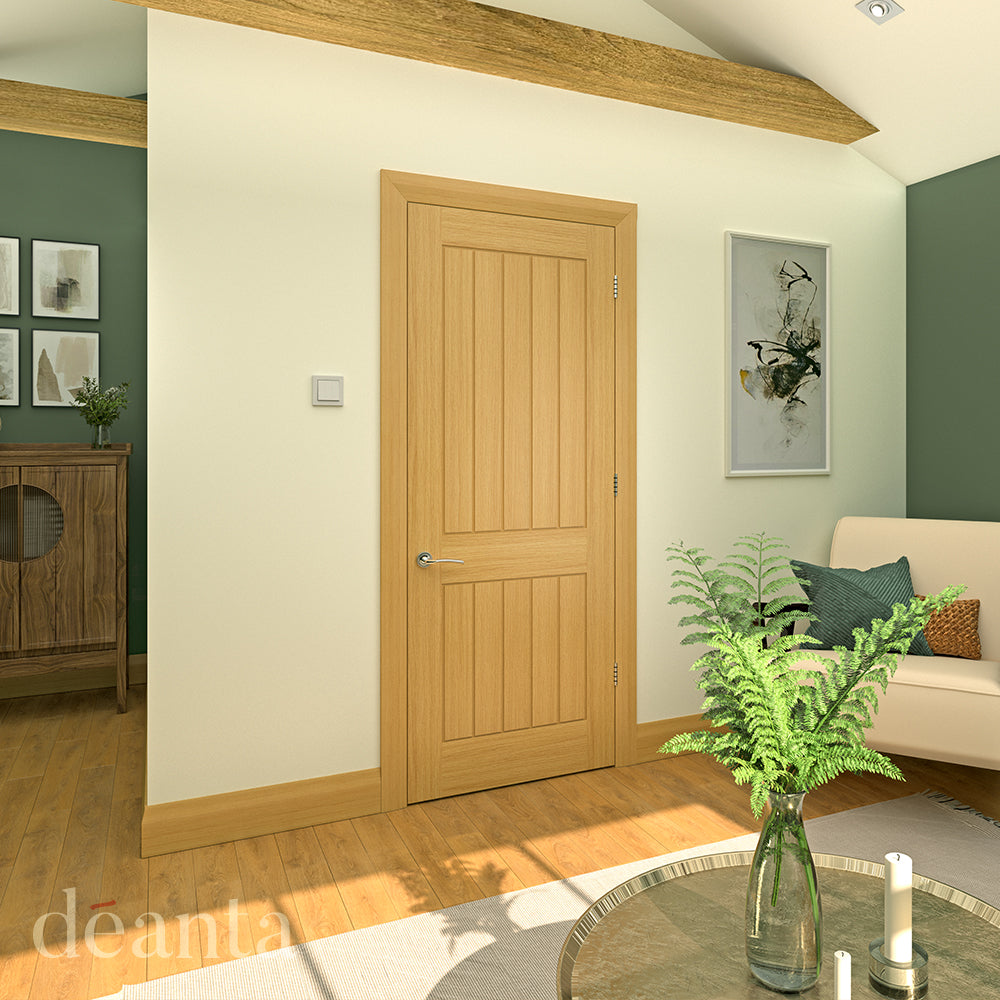 Deanta Ely Prefinished Oak 2 Panel Doors