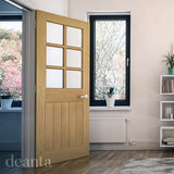 Deanta Ely Prefinished Oak Bevelled Glaze (6L) Doors