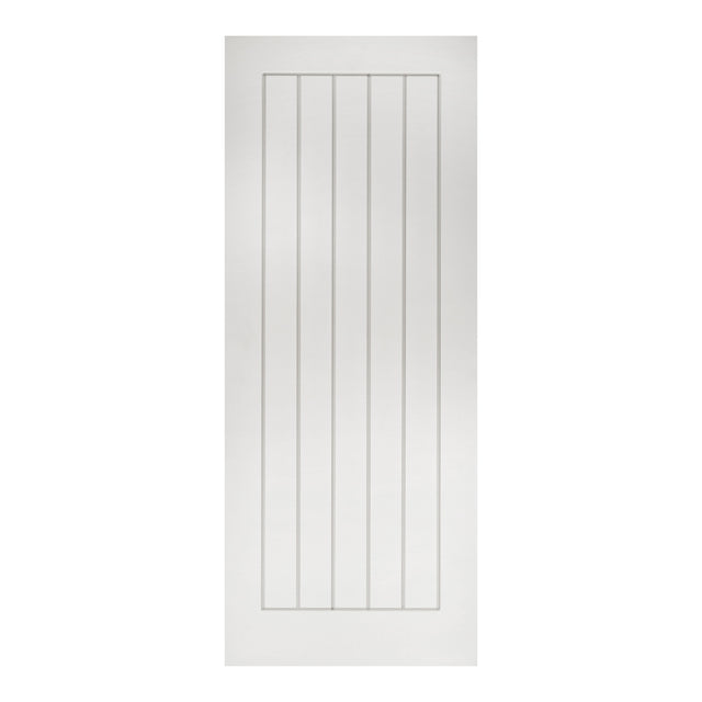 This is an image of Deanta Ely White Primed Doors available to order from T.H. Wiggans Ironmongery in Kendal