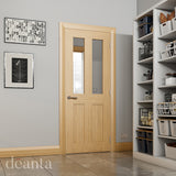 Deanta Eton Unfinished Oak Clear Glazed Doors