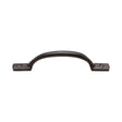 This is an image of a M.Marcus - Black Iron Rustic Cabinet Pull Russell Design 152mm, fb1090-152 that is available to order from T.H Wiggans Ironmongery in Kendal.