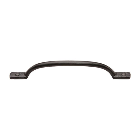 This is an image of a M.Marcus - Black Iron Rustic Cabinet Pull Russell Design 203mm, fb1090-203 that is available to order from T.H Wiggans Ironmongery in Kendal.