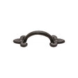 This is an image of a M.Marcus - Black Iron Rustic Cabinet Pull Fleur-de-lys Design 102mm, fb1092-102 that is available to order from T.H Wiggans Ironmongery in Kendal.