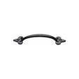 This is an image of a M.Marcus - Black Iron Rustic Cabinet Pull Fleur-de-lys Design 152mm, fb1092-152 that is available to order from T.H Wiggans Ironmongery in Kendal.