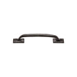 This is an image of a M.Marcus - Black Iron Rustic Cabinet Pull Offset Design 210mm, fb1145-210 that is available to order from T.H Wiggans Ironmongery in Kendal.