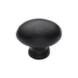 This is an image of a M.Marcus - Black Iron Rustic Cabinet Knob Oval Design 32mm, fb118-32 that is available to order from T.H Wiggans Ironmongery in Kendal.