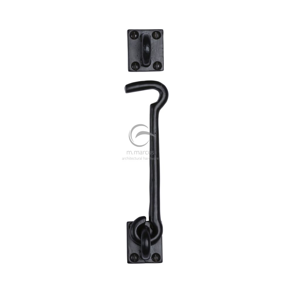 This is an image of a M.Marcus - Black Iron Rustic Cabin Hook 4", fb154-106 that is available to order from T.H Wiggans Ironmongery in Kendal.