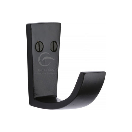 This is an image of a M.Marcus - Black Iron Rustic Single Robe Hook, fb156 that is available to order from T.H Wiggans Ironmongery in Kendal.