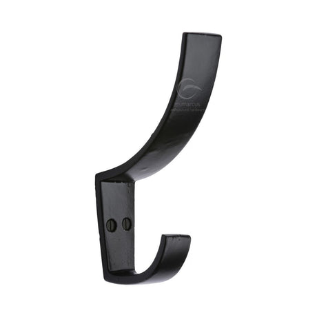 This is an image of a M.Marcus - Black Iron Rustic Hat & Coat Hook, fb157 that is available to order from T.H Wiggans Ironmongery in Kendal.