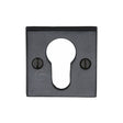 This is an image of a M.Marcus - Black Iron Rustic Euro Profile Cylinder Escutcheon, fb158 that is available to order from T.H Wiggans Ironmongery in Kendal.