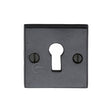 This is an image of a M.Marcus - Black Iron Rustic Key Escutcheon Square, fb159 that is available to order from T.H Wiggans Ironmongery in Kendal.
