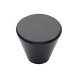 This is an image of a M.Marcus - Black Iron Rustic Cabinet Knob Round Cone Design 32mm, fb3189-32 that is available to order from T.H Wiggans Ironmongery in Kendal.