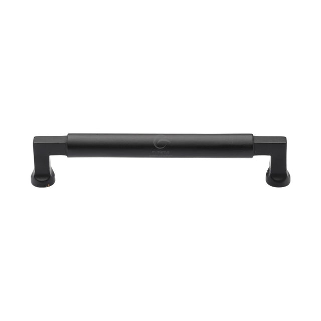 This is an image of a M.Marcus - Black Iron Rustic Cabinet Pull Bauhaus Design 160mm CTC, fb3312-160 that is available to order from T.H Wiggans Ironmongery in Kendal.