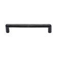 This is an image of a M.Marcus - Black Iron Rustic Cabinet Pull Round Design 160mm CTC, fb331-160 that is available to order from T.H Wiggans Ironmongery in Kendal.