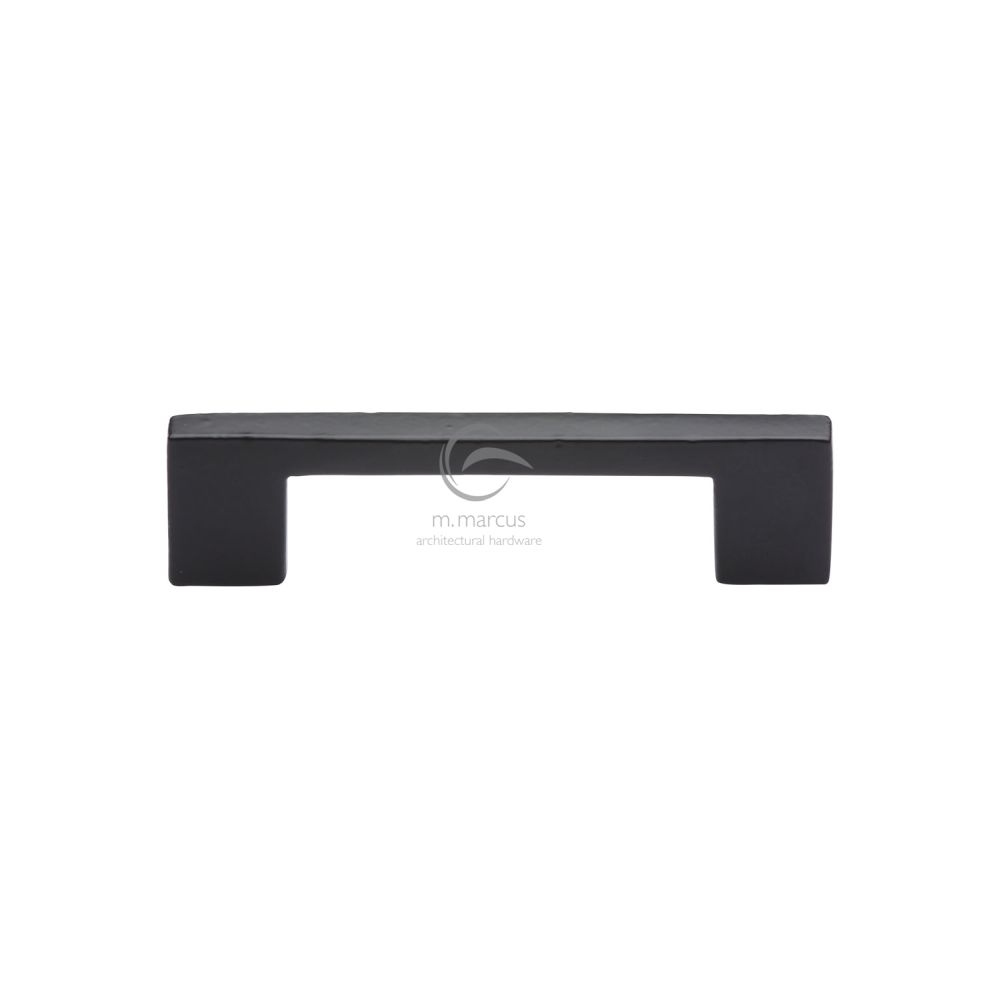 This is an image of a M.Marcus - Black Iron Rustic Cabinet Pull Metro Design 96mm CTC, fb337-96 that is available to order from T.H Wiggans Ironmongery in Kendal.