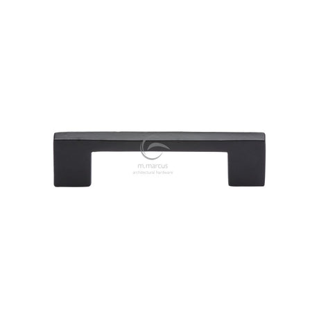 This is an image of a M.Marcus - Black Iron Rustic Cabinet Pull Metro Design 96mm CTC, fb337-96 that is available to order from T.H Wiggans Ironmongery in Kendal.