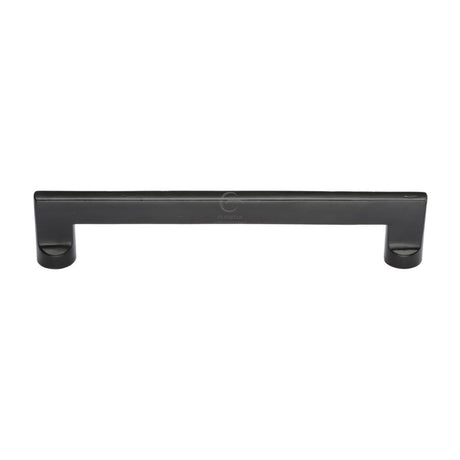 This is an image of a M.Marcus - Black Iron Rustic Cabinet Pull Apollo Design 192mm CTC, fb345-192 that is available to order from T.H Wiggans Ironmongery in Kendal.