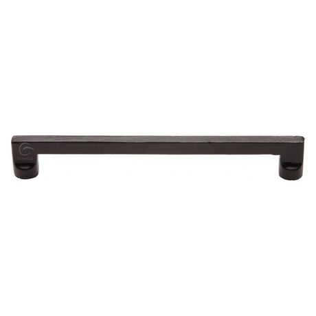 This is an image of a M.Marcus - Black Iron Rustic Cabinet Pull Apollo Design 252mm CTC, fb345-252 that is available to order from T.H Wiggans Ironmongery in Kendal.