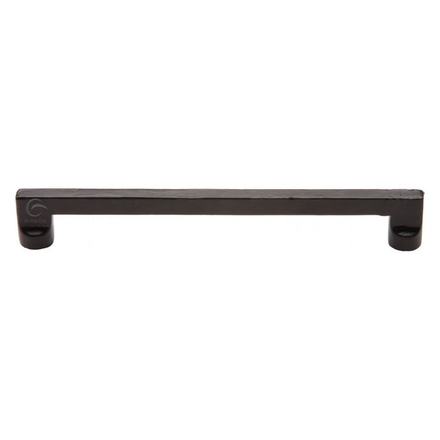 This is an image of a M.Marcus - Black Iron Rustic Cabinet Pull Apollo Design 252mm CTC, fb345-252 that is available to order from T.H Wiggans Ironmongery in Kendal.