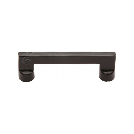 This is an image of a M.Marcus - Black Iron Rustic Cabinet Pull Apollo Design 96mm CTC, fb345-96 that is available to order from T.H Wiggans Ironmongery in Kendal.