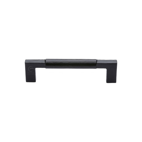 This is an image of a M.Marcus - Black Iron Rustic Cabinet Pull Bauhaus Design 203mm, fb346-227 that is available to order from T.H Wiggans Ironmongery in Kendal.