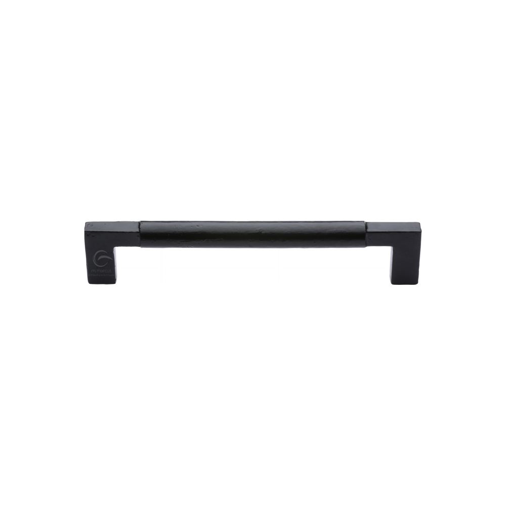 This is an image of a M.Marcus - Black Iron Rustic Cabinet Pull Bauhaus Design 305mm, fb346-305 that is available to order from T.H Wiggans Ironmongery in Kendal.
