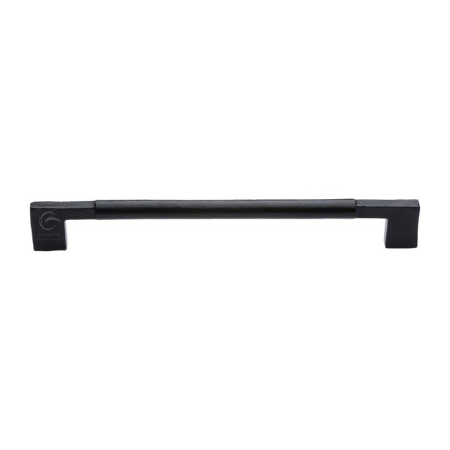 This is an image of a M.Marcus - Black Iron Rustic Cabinet Pull Bauhaus Design 457mm, fb346-457 that is available to order from T.H Wiggans Ironmongery in Kendal.