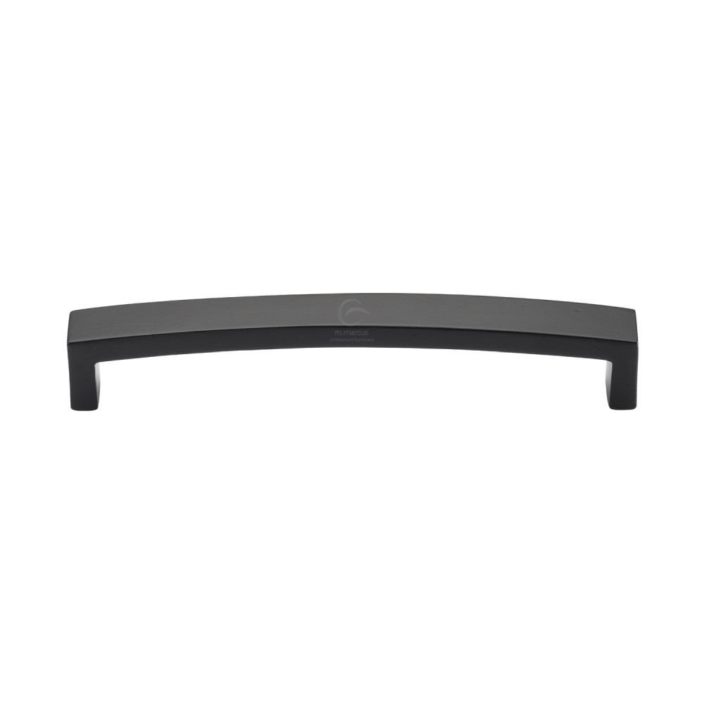 This is an image of a M.Marcus - Black Iron Rustic Cabinet Pull Arched Design 160mm CTC, fb3476-160 that is available to order from T.H Wiggans Ironmongery in Kendal.