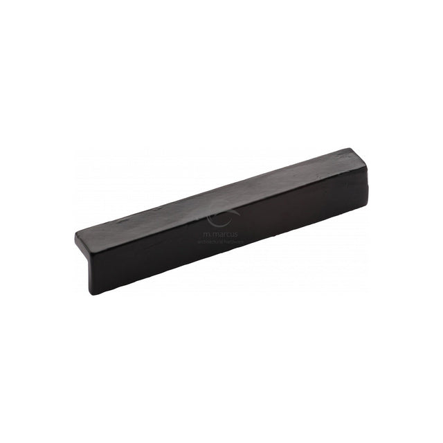 This is an image of a M.Marcus - The Cabinet Pull L Design 152mm Black Iron, fb347-152 that is available to order from T.H Wiggans Ironmongery in Kendal.