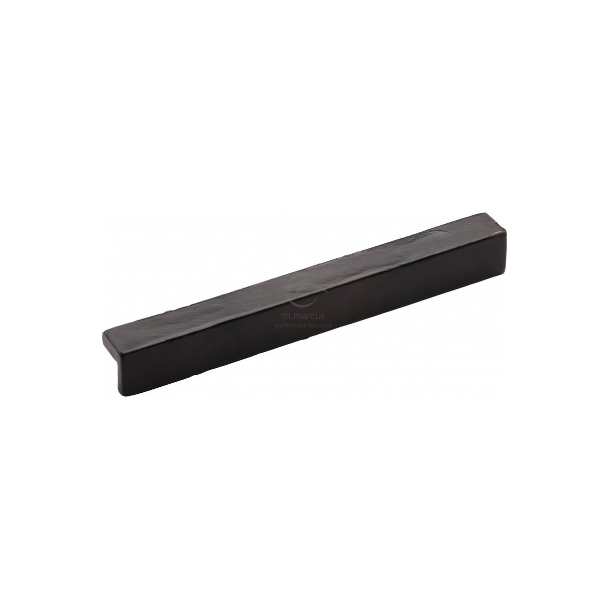 This is an image of a M.Marcus - The Cabinet Pull L Design 203mm Black Iron, fb347-203 that is available to order from T.H Wiggans Ironmongery in Kendal.