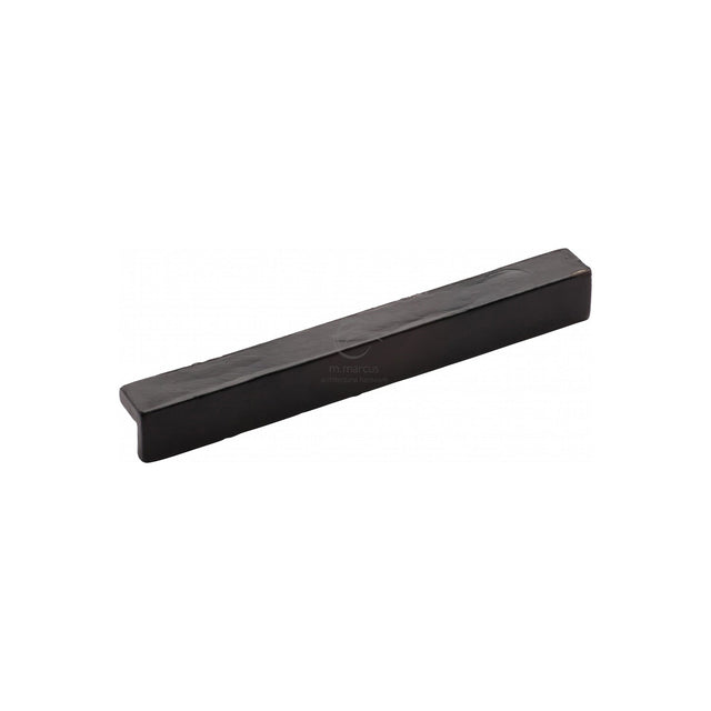 This is an image of a M.Marcus - The Cabinet Pull L Design 203mm Black Iron, fb347-203 that is available to order from T.H Wiggans Ironmongery in Kendal.