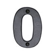 This is an image of a M.Marcus - Black Iron Rustic Numeral 0 Face Fix 76mm (3"), fb351-0 that is available to order from T.H Wiggans Ironmongery in Kendal.
