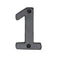 This is an image of a M.Marcus - Black Iron Rustic Numeral 1 Face Fix 76mm (3"), fb351-1 that is available to order from T.H Wiggans Ironmongery in Kendal.