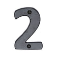 This is an image of a M.Marcus - Black Iron Rustic Numeral 2 Face Fix 76mm (3"), fb351-2 that is available to order from T.H Wiggans Ironmongery in Kendal.