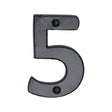 This is an image of a M.Marcus - Black Iron Rustic Numeral 5 Face Fix 76mm (3"), fb351-5 that is available to order from T.H Wiggans Ironmongery in Kendal.
