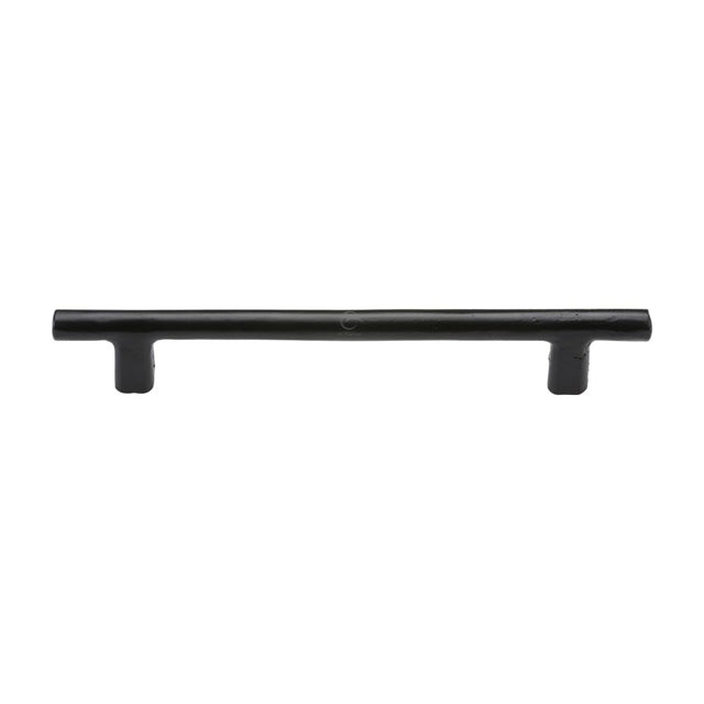 This is an image of a M.Marcus - Black Iron Rustic Cabinet Pull T Bar Design 192mm CTC, fb361-192 that is available to order from T.H Wiggans Ironmongery in Kendal.