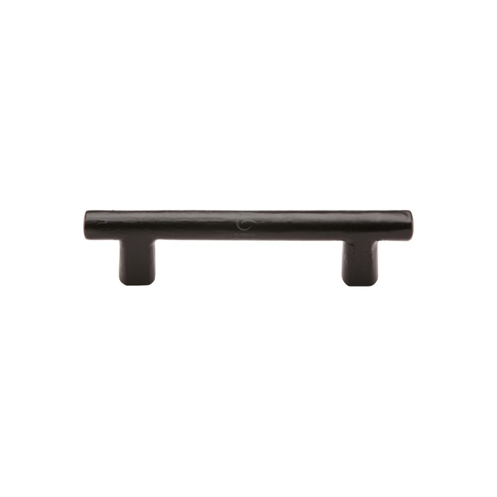 This is an image of a M.Marcus - Black Iron Rustic Cabinet Pull T Bar Design 96mm CTC, fb361-96 that is available to order from T.H Wiggans Ironmongery in Kendal.