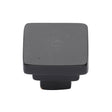 This is an image of a M.Marcus - Matt Black Rustic Iron Cabinet Knob Square Stepped Design 32mm, fb3672-32 that is available to order from T.H Wiggans Ironmongery in Kendal.