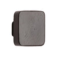 This is an image of a M.Marcus - Black Iron Rustic Cabinet Knob Square Design 32mm, fb3674-32 that is available to order from T.H Wiggans Ironmongery in Kendal.