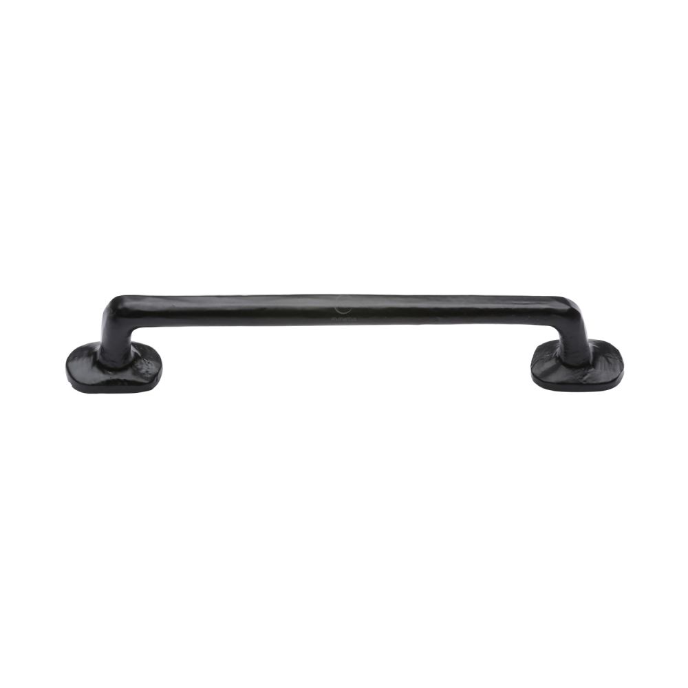 This is an image of a M.Marcus - Black Iron Rustic Cabinet Pull Traditional Design 160mm CTC, fb376-160 that is available to order from T.H Wiggans Ironmongery in Kendal.